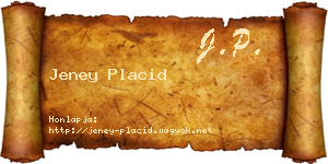 Jeney Placid névjegykártya